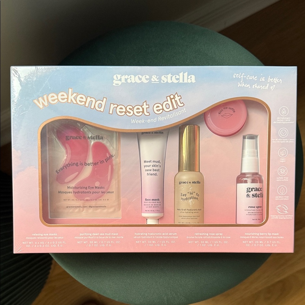 Grace & Stella Weekend Revitalization Set in Pink and Gold
